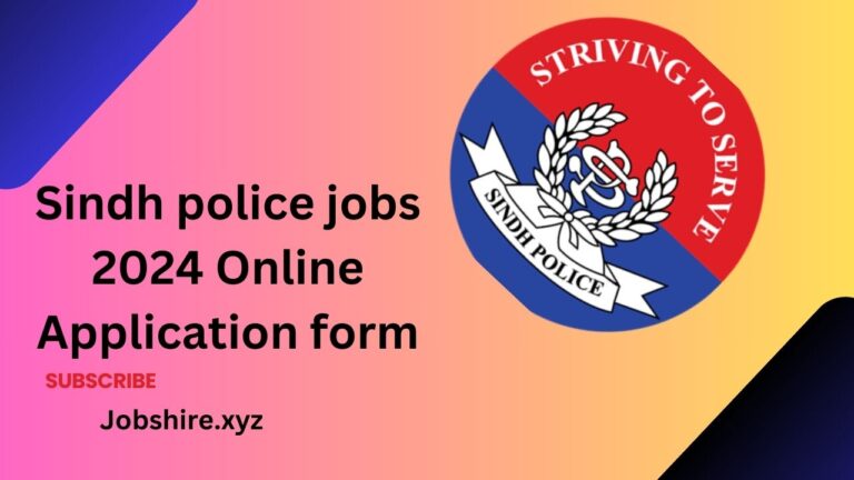 Sindh Police Jobs 2024 Online Application Form