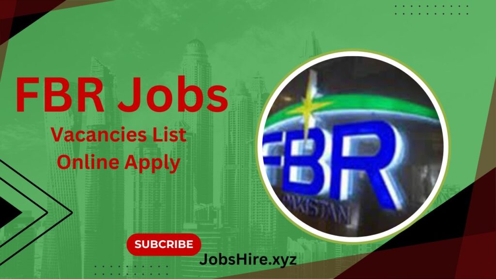 FBR Jobs Vacancies List Online Apply